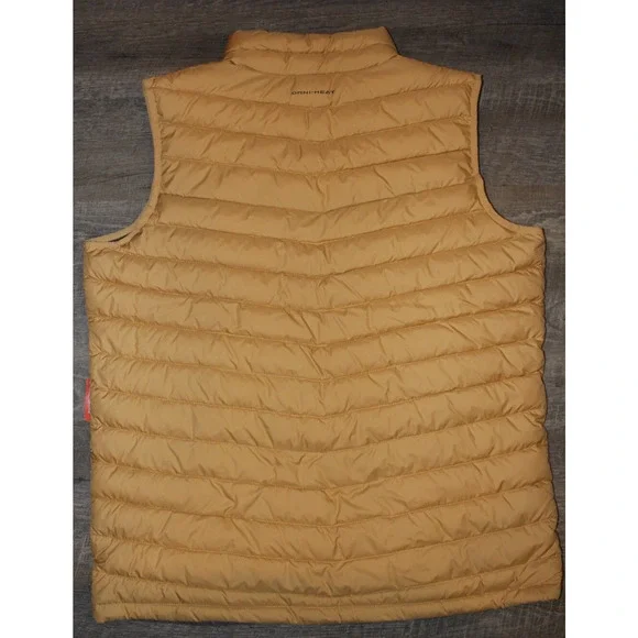 Columbia Men's Puffer Thermal Reflective Omni-Heat Slope Edge Vest Gold XXL‎